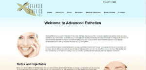 Advanced Esthetics MD website
