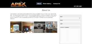 Apex Woodworking LLC website