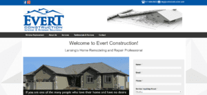 Evert Construction website